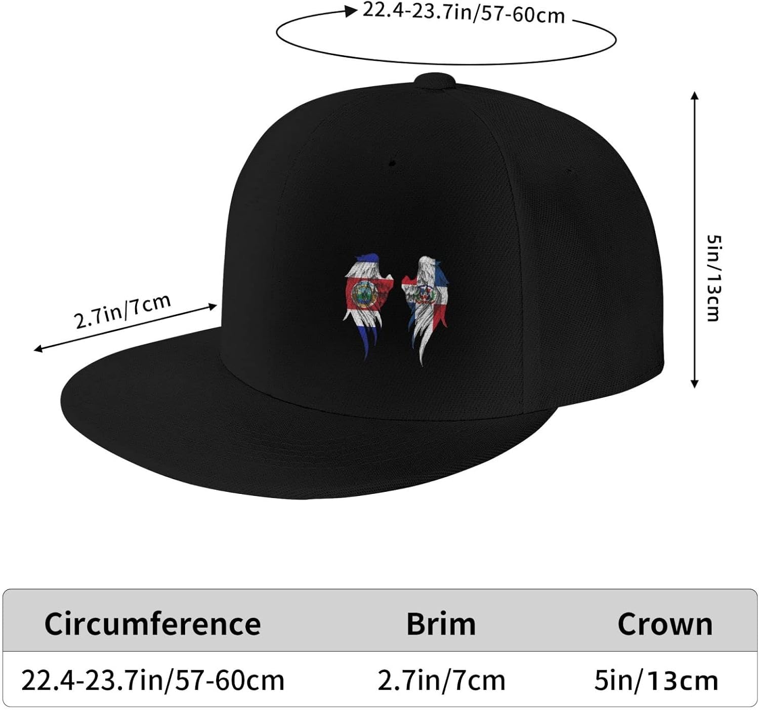 Miniatura 2 de Sombreros Snapback para hombres y mujeres, gorra de béisbol de ala plana ajustable, sombrero de hip hop, sombrero de camionero, negro