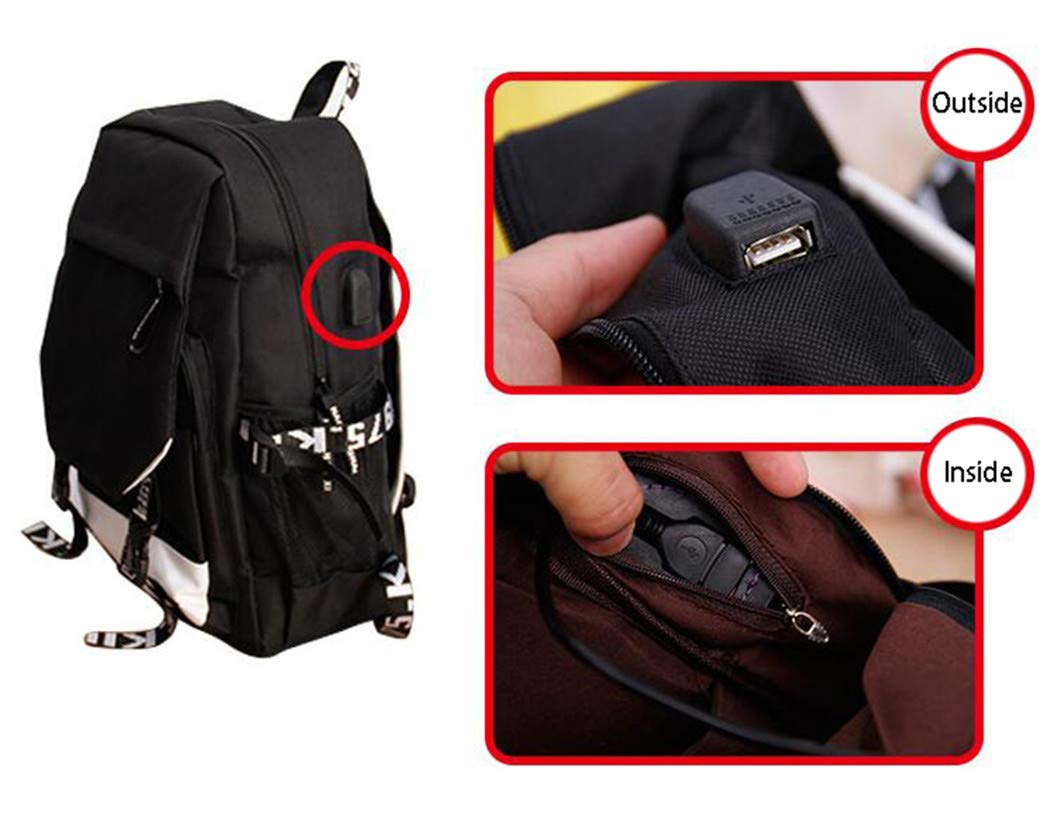 Detektyw Conan Anime plecak na laptopa plecak tornister dla dzieci z portem ładowania USB