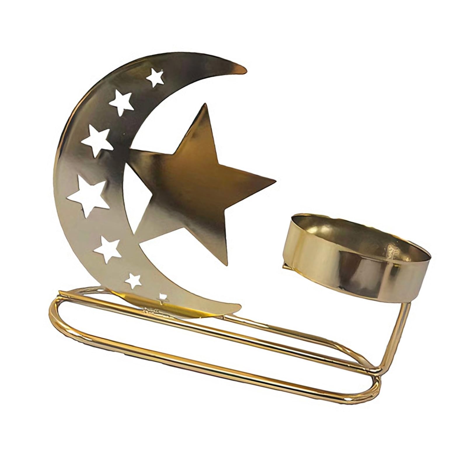 Metal Moons Stand Shaped Holders Tealight Candlestick Table Centerpiece Ramadans Decorations