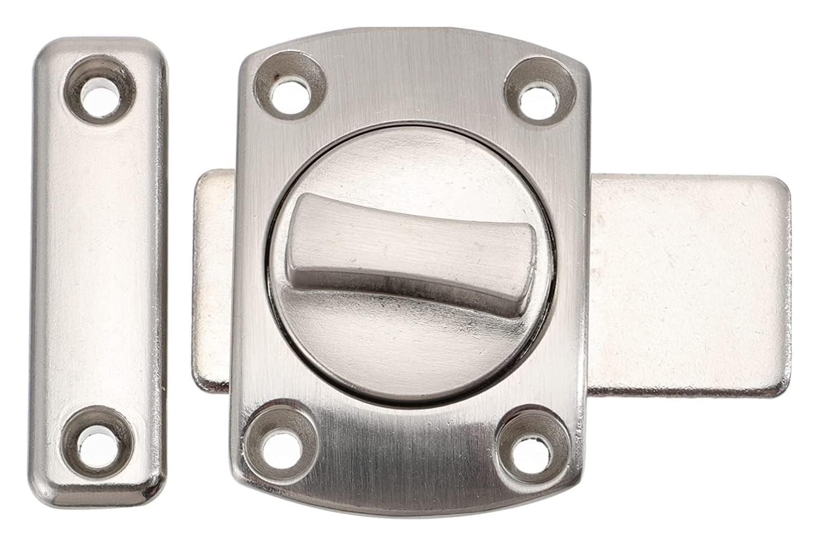 Rotate Bolt Latch Lock, Door Gate Latch Zinc Alloy Slide Bolt Barrel Multicolor(Steel Color)
