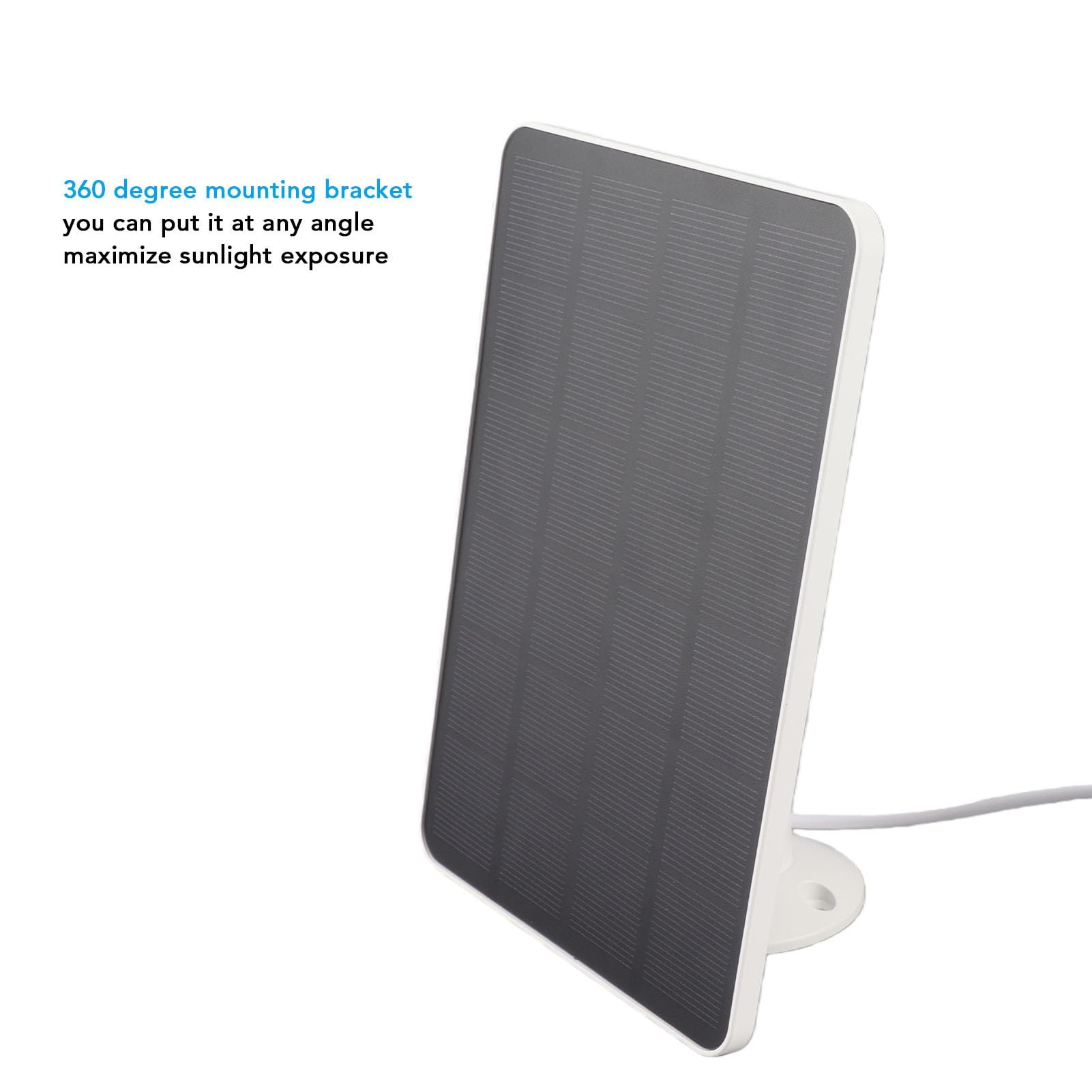 GOTOTOP S340 Pannello solare wireless da esterno 5 V 4 W, pannello solare IP65 per telecamera di sorveglianza esterna, pannello solare di ricarica per fotocamere da trail, adattatore per scheda di