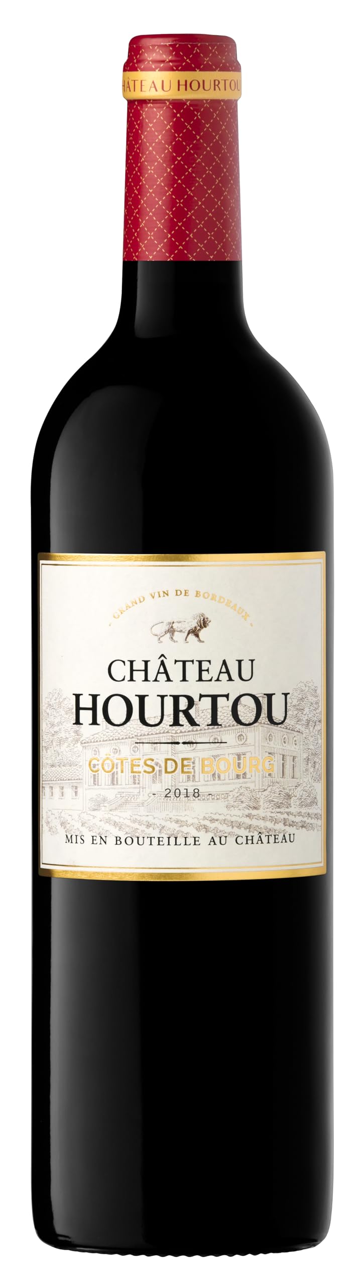 Château Hourtou – Côtes de Bourg AOP - Rotwein Trocken - Wein Französisch - 1 x 0,75L