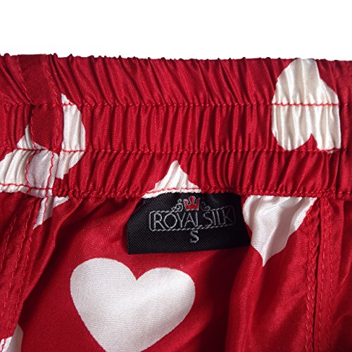 Red Silk Heart Boxers 2.0 100% Silk - Love You Valentine Special - Men's4