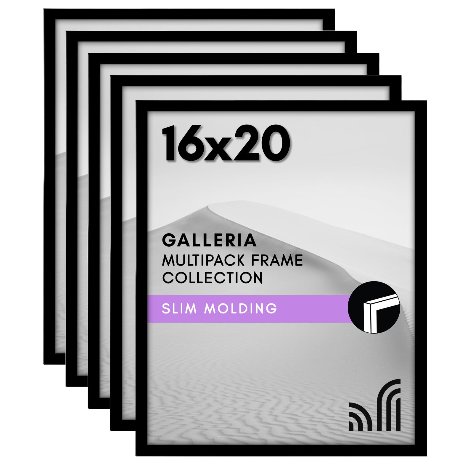 Americanflat 16x20 Gallery Wall Frame Set of 5 in Black - Picture Frames Collage Wall Decor Includes Hanging Hardware for Horizontal or Vertical Display