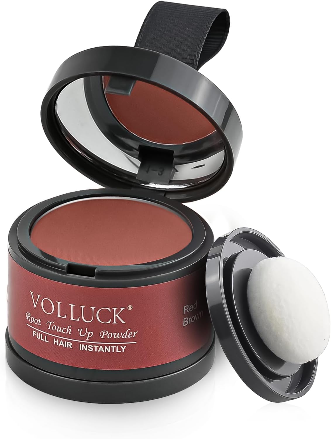 Root Touch up Powder 4g – Covers Grey Roots & Conceals Thinning Hair, Hairline Powder for Men & Women – Natural Look, Easy to Use & Compact for Quick Touch Ups (Red Brown)