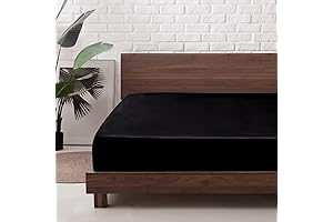 MR&HM Satin Fitted Sheet Queen, Silky Bottom Sheet