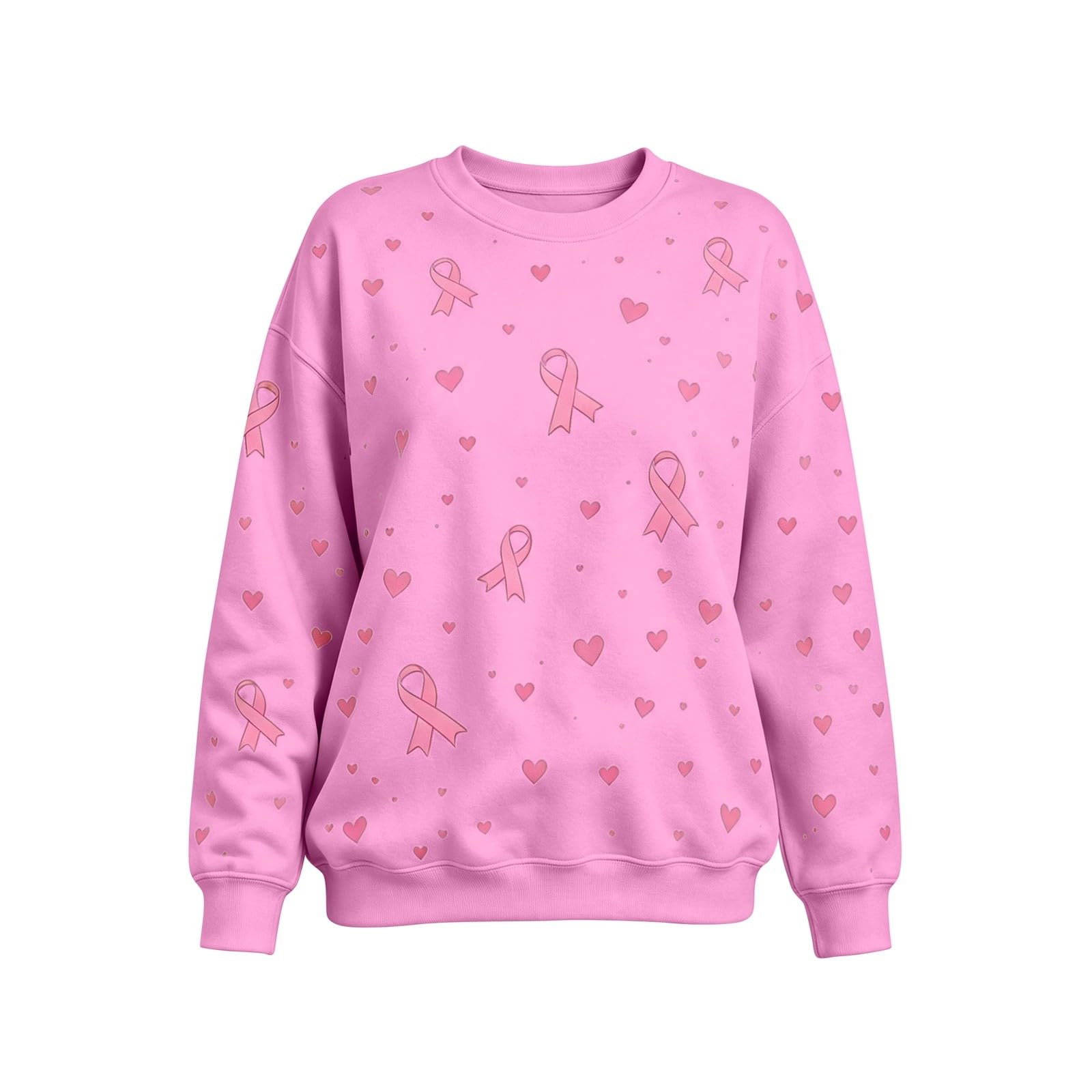 Sudadera Informal Holgada de Manga Larga sin Capucha para Mujer, con estamp