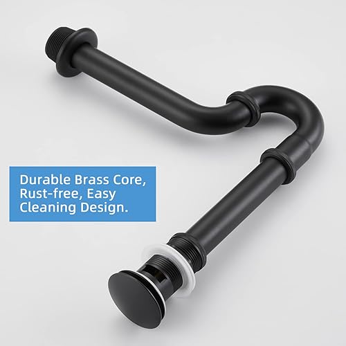 Miniatura 10 de Trampa para botella de tapón para fregadero de baño, en forma de U, kit completo de drenaje de entrada deslizante de 1-14 pulgadas, juego de tapones