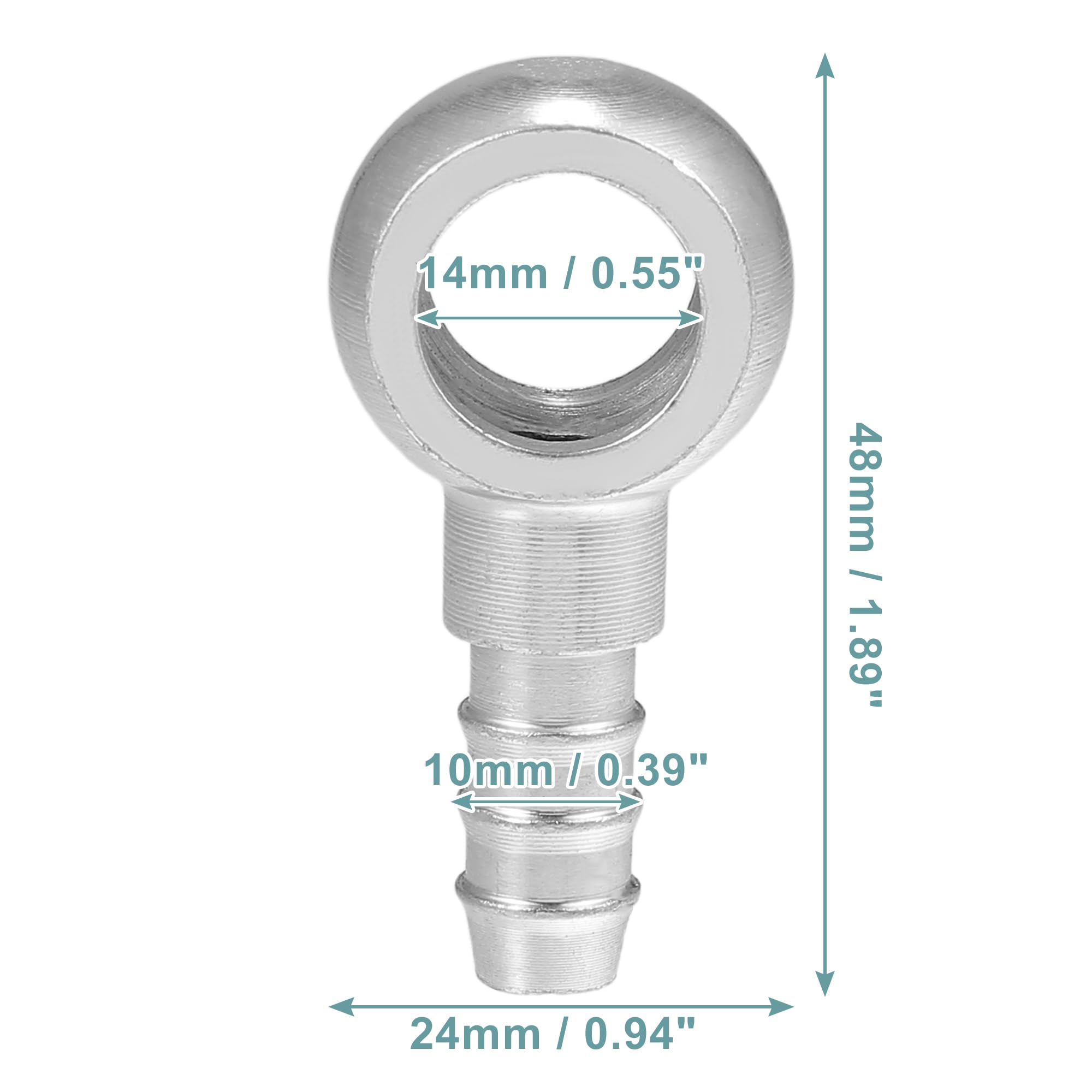 Aazon.co: A ABSOPRO Banjo Bolt 12x1.5 10 Banjo Bolt Hose Barb