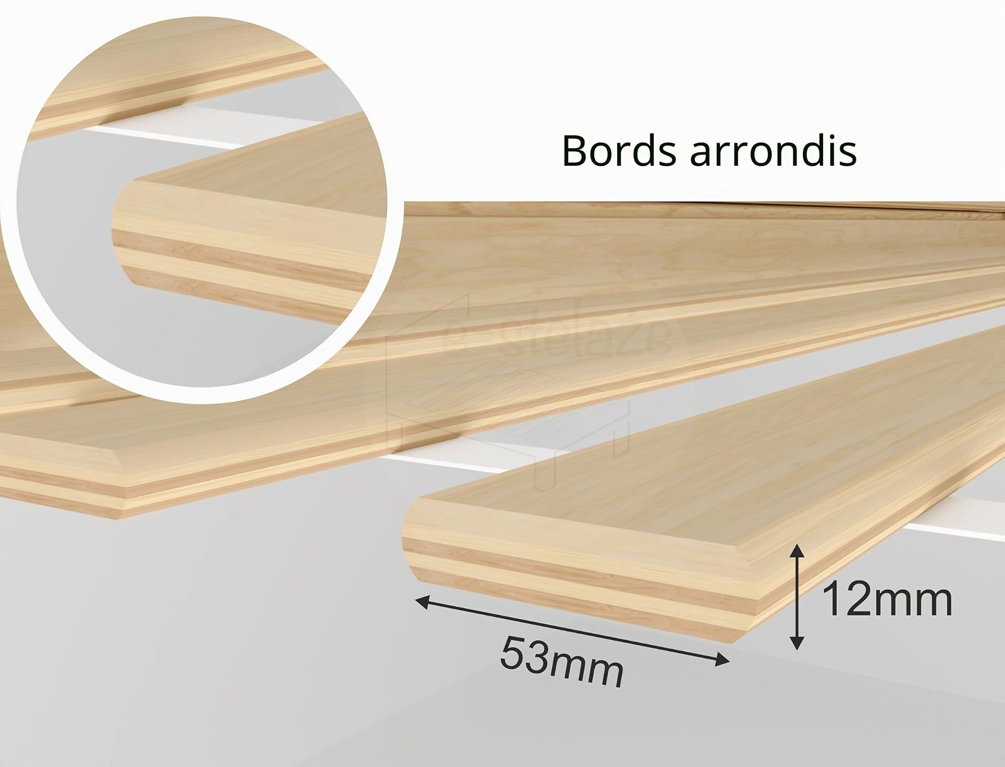 Generisch Sommier déroulable en contreplaqué de Bouleau 160 x 200 cm Lit, Cadre, Dormir, Confort, Bois, Naturel, Chambre à Coucher