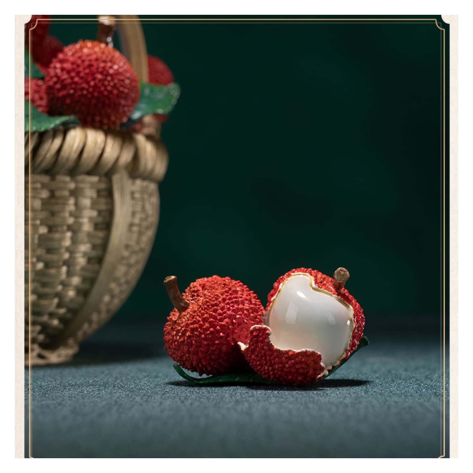 Dekoracje na biurko Miedziana ozdoba przedpokoju salon Tabletop Fruit liczi dekoracje na parapetówkę Akcesoria do biurka domowego
