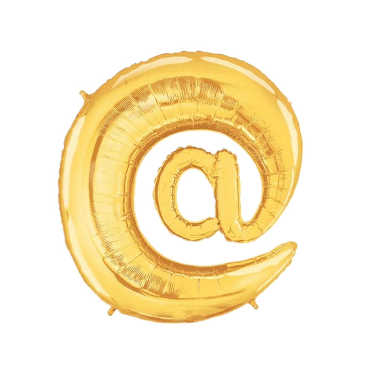 Kopper-24 Foil Balloons Letters Gold - 40/80/100 cm - for Birthday Wedding Party Decoration Happy Birthday JGA Gift Balloon Graduation ABI Large XXL Small Mini (at Sign @ 40 cm)