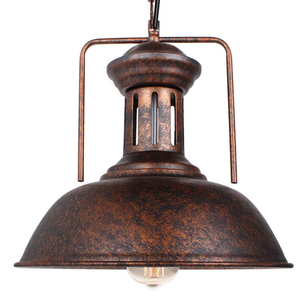 Plafonniers lustre minimaliste en fer l lampe suspendue rétro noire avec câble ajustable