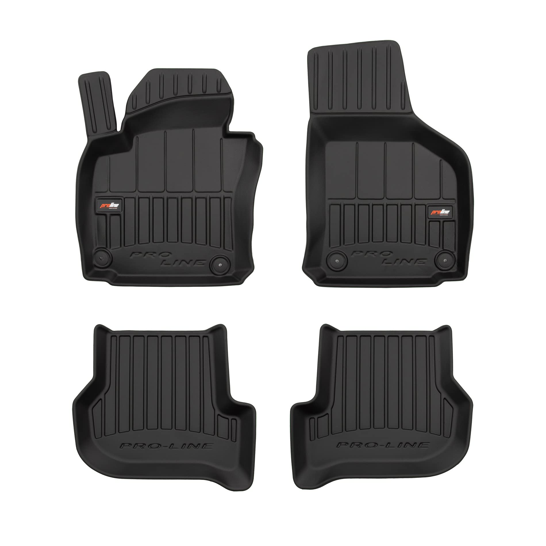FROGUM ProLine 3D Ekskluzywne korytkowe dywaniki samochodowe gumowe premium do VW Golf VI 2008-2016/Scirocco III 2008-2017 I Najwyższe ranty