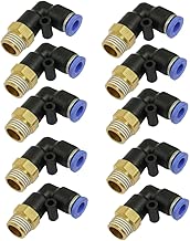 YXQ 10 Pcs Push to Connect 6mm x 1/8PT Quick Connectors Push in One Touch Pneumatic Fittings - coolthings.us