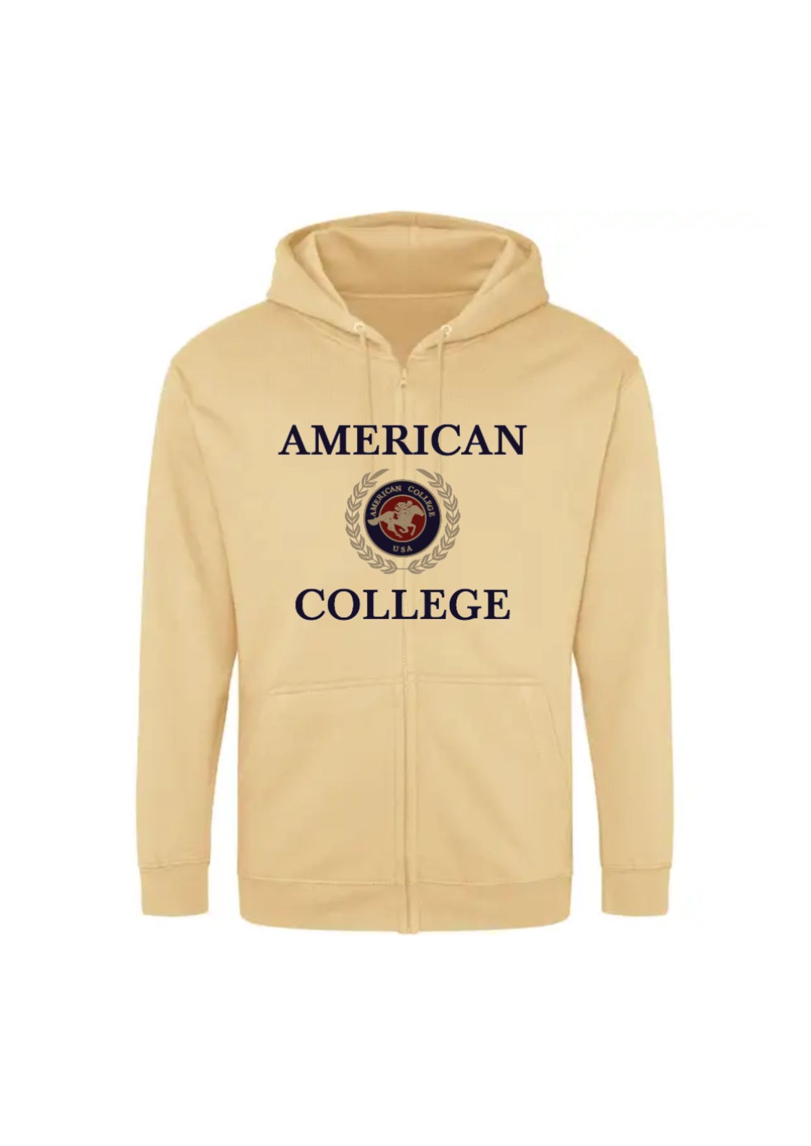 AMERICAN COLLEGE USA Bluza Sweter z nadrukiem Ciepłe ubrania Unisex Dzieci Chłopcy i Dziewczęta Casual Model ACSZW7 Beżowy 8ANS, beżowy, 8 lat