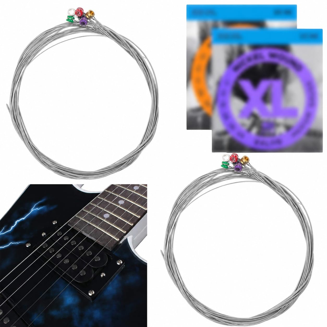 Electric Guitar Strings Set, 2 Pack (10-46 & 11-49), Nickel Plated Steel | Bright Tone Round Wound, Guitar Strings Set Electric for 6-String-image-18