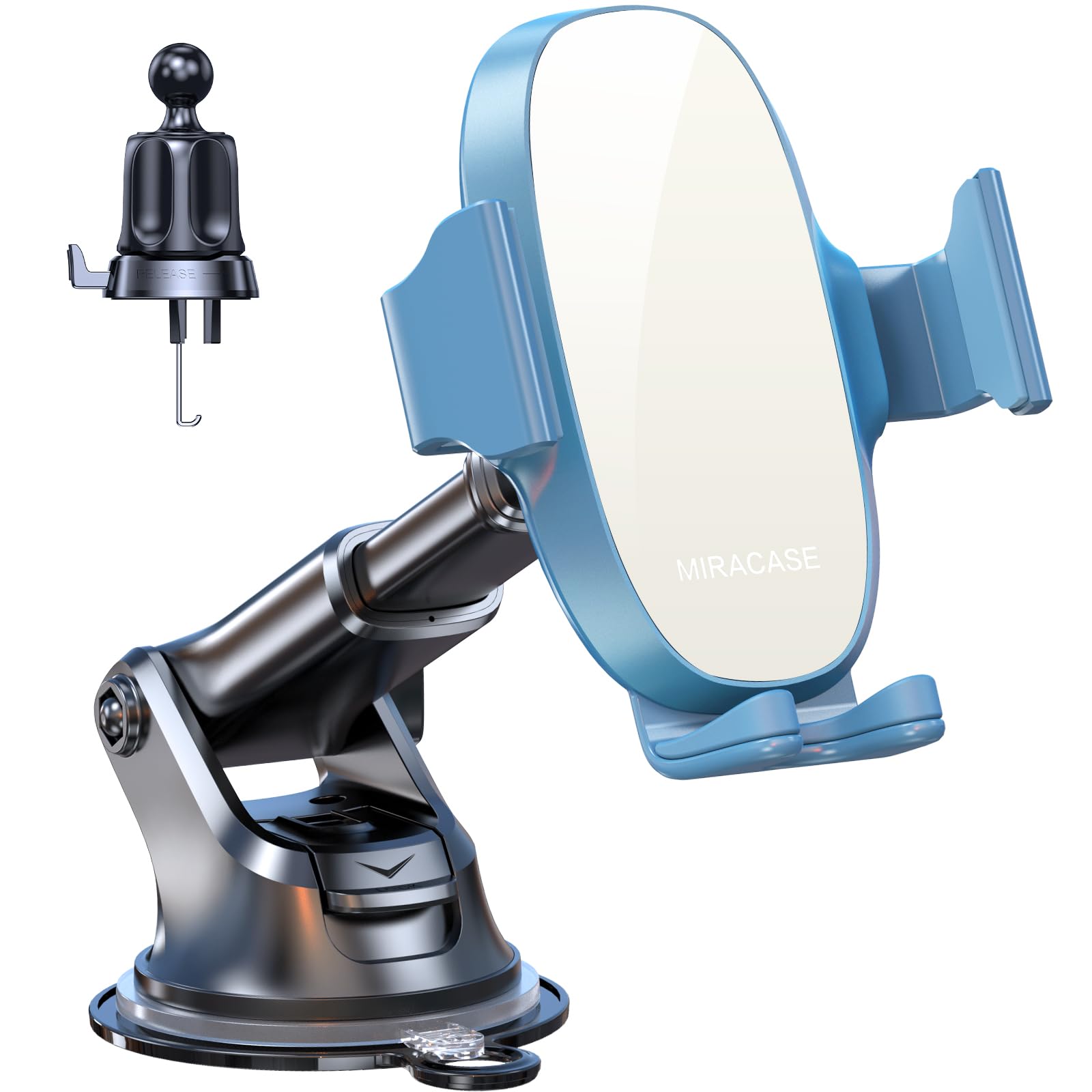 Miracase 3-in-1 Cell Phone Holder for Car, Universal Car Phone Holder Mount for Dashboard Air Vent Windshield Compatible with iPhone 15 14 13 12 11 Pro Max Xs XR X, Galaxy