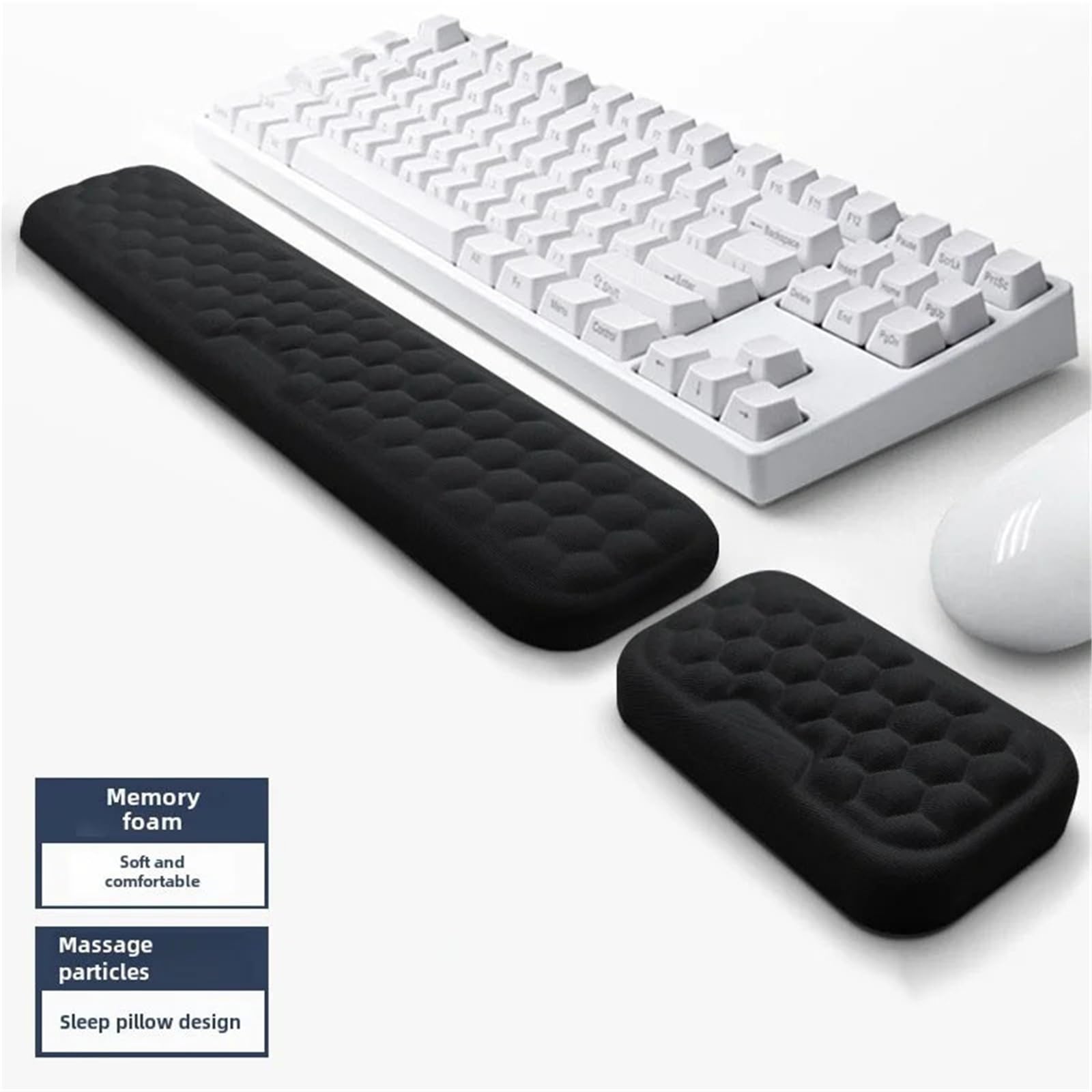 Tappetino Mouse Con Poggiapolsi Poggiapolsi for mouse, tastiera e memory foam