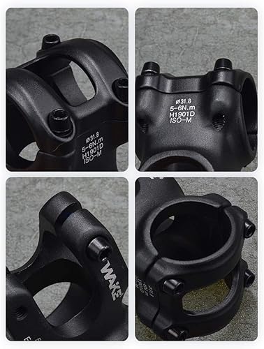 Miniatura 6 de MTB Mountain Bike Stem 31.8 1.575 in 3 grados manillar corto para la mayoría de bicicletas, bicicletas de carretera, BMX, ciclismo