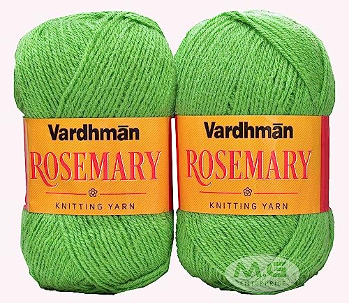 Image of M.G ENTERPRISE Rosemary Apple Green 200 GMS Wool Ball Hand Knitting Wool /Art Craft Soft Fingering Crochet Hook Yarn, Needle Knitting Yarn Thread Dyed-QJ Art-FHI