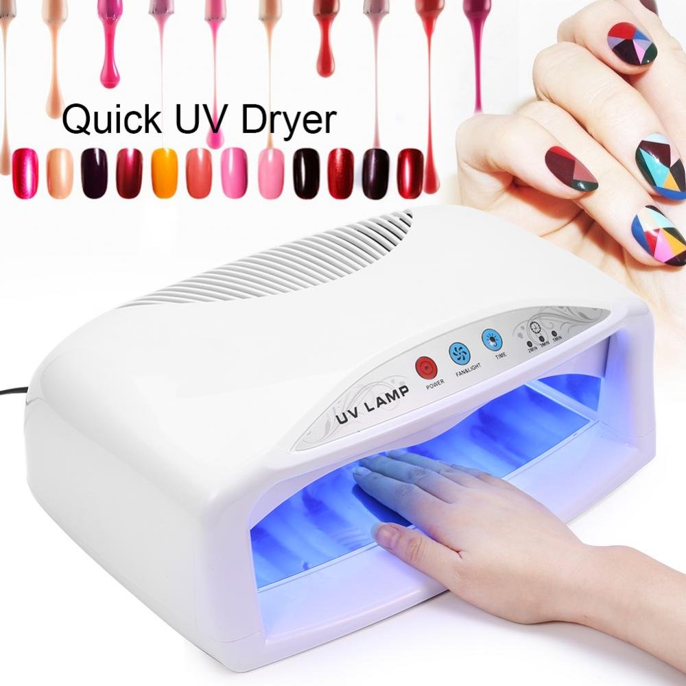 Nail Dryer, LED UV 54W Nail Lamp Sensor Light Curing Gel Nail Polish Nail Modeling Nails with 6 Bulbs x 9W and Timer