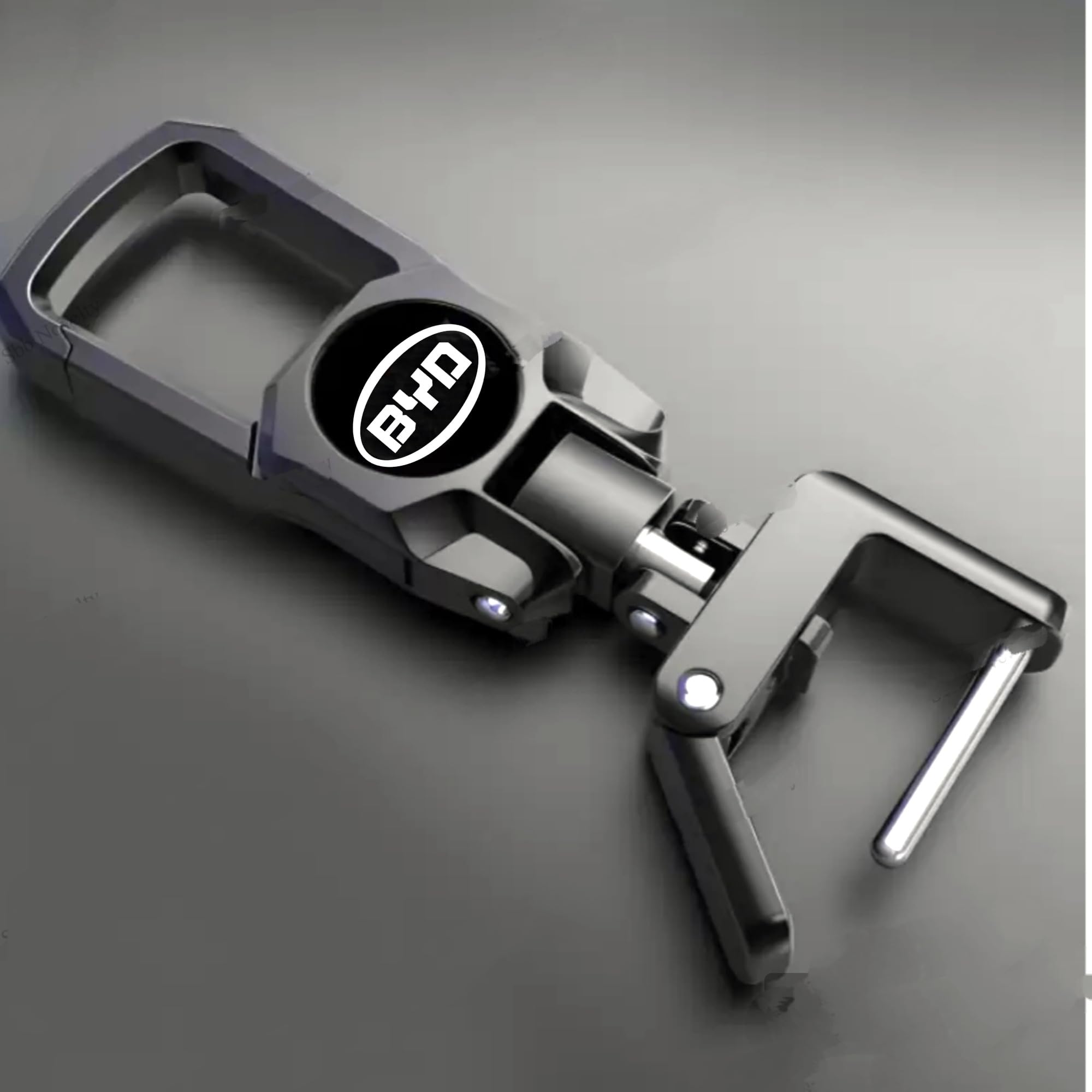 black color zinc alloy fob heavy duty keychain for all byd model car key chain () sbb_remote huk