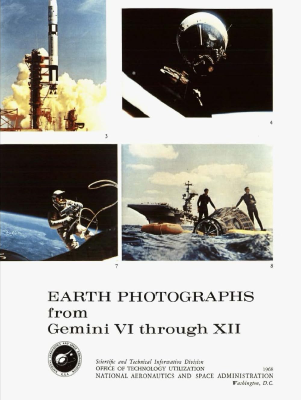 Earth Photographs from Gemini VI XII beau livre NASA SP-171 cadeau idéal