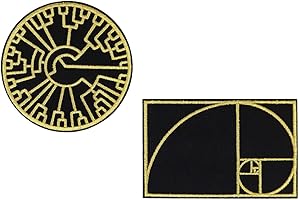 Valentines Day Gifts for Science Teacher, Golden Ratio Science Embroidered Iron On Patches Nerd Gifts