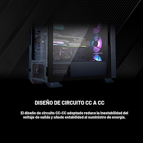 Miniatura 5 de MSI MAG A650BN, fuente de alimentación compacta no modular de 650 W, bronce 80+, ventilador de bajo ruido, diseño PFC activo, garantía de 5 años