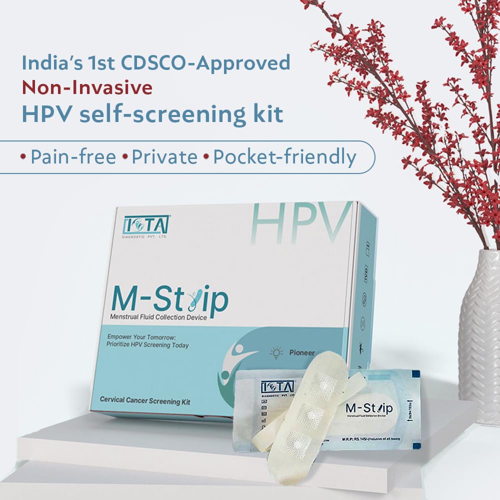 MStrip Cervical Cancer Screening Test | At-Home Self Sampling + Lab report | Detect 14 High Risk HPV Genotype | CDSCO Approved Kit