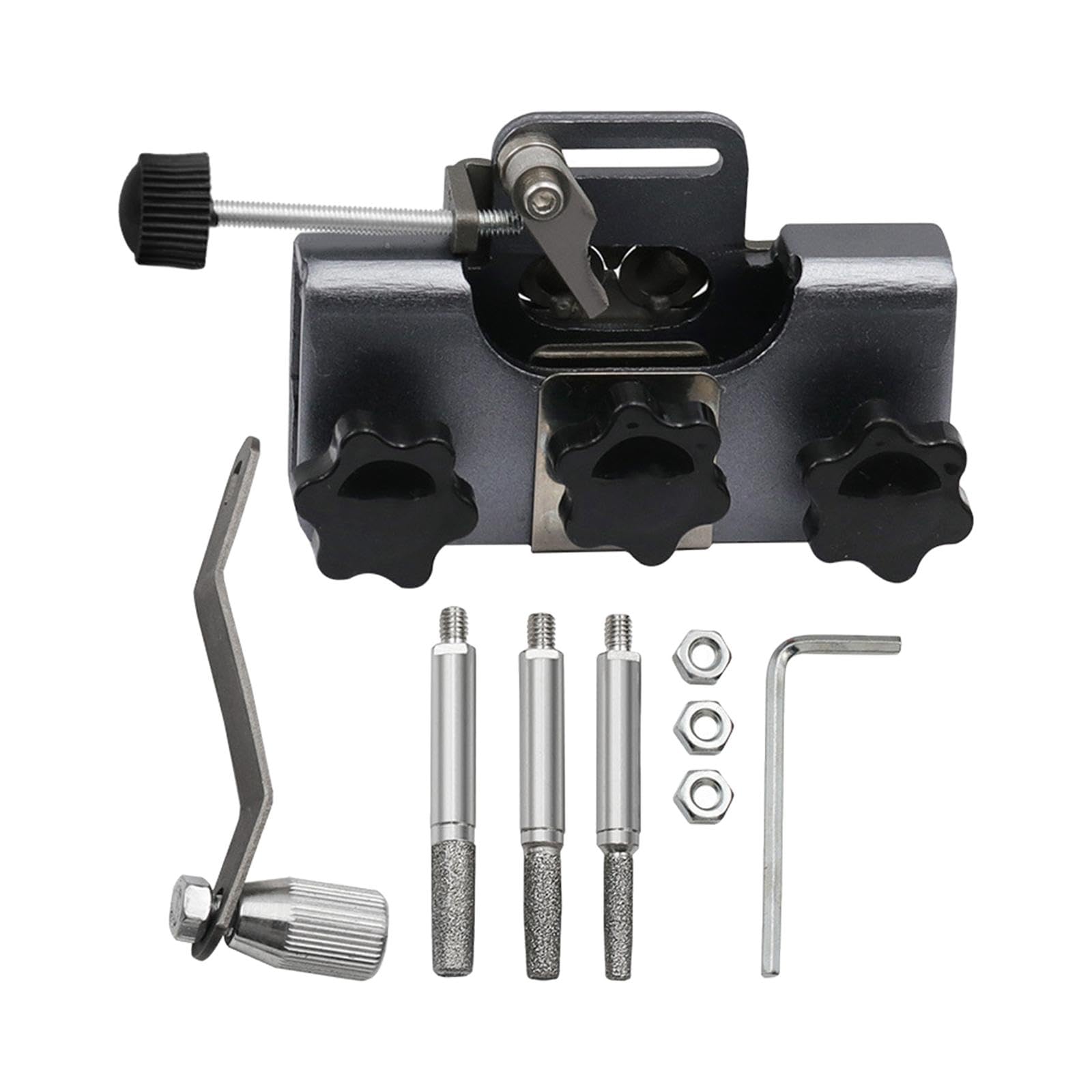Chain Saw Sharpener Portable with Grinding Rod Handheld Metal Sharpening Tool Gray-image-28