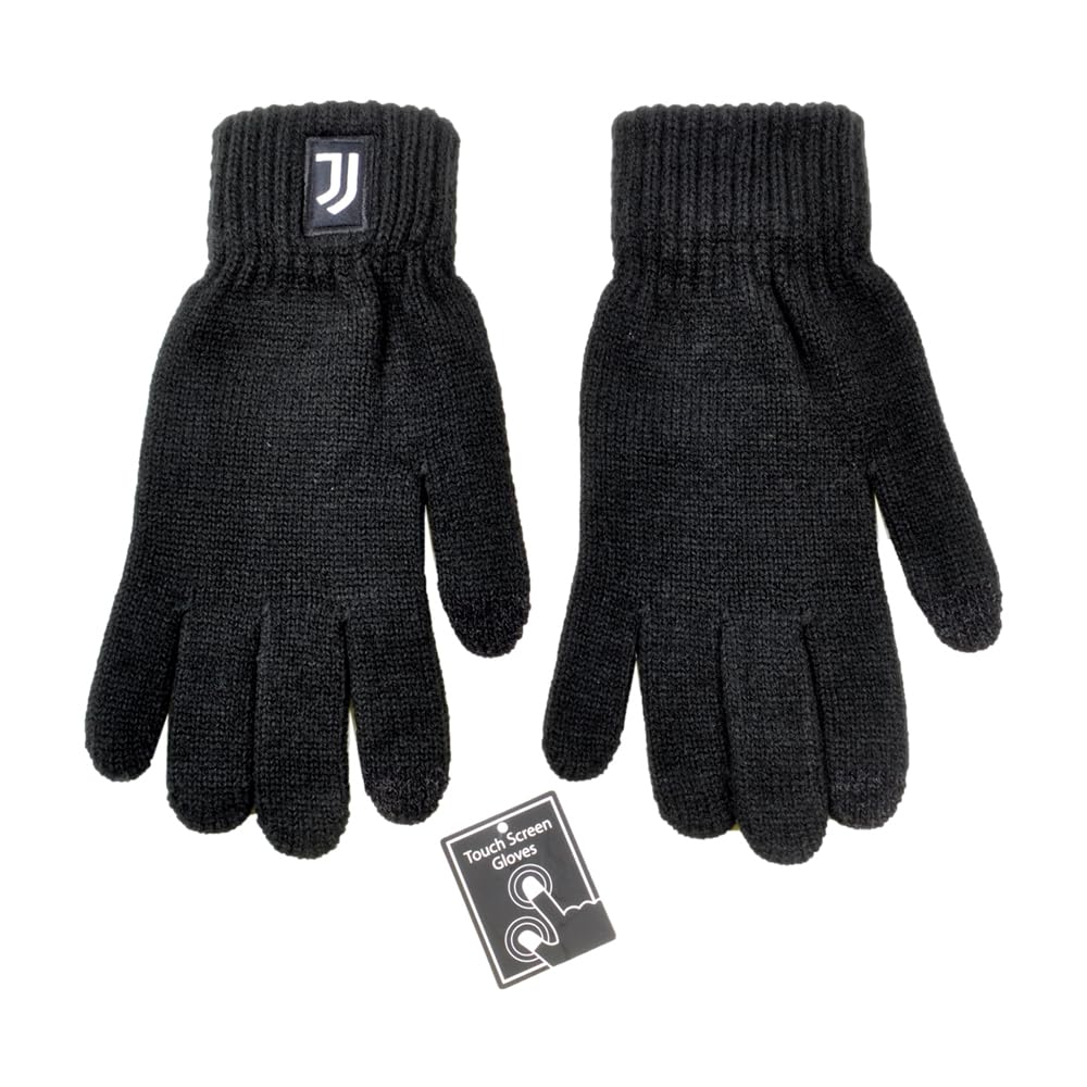 Guanto a maglia Touch Screen con logo applicato. Prodotto Ufficiale JUVENTUS 133486