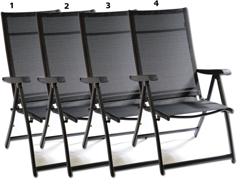 Heavy Duty Durable Adjustable Reclining Folding Chair Outdoor Indoor Garden Pool (4)