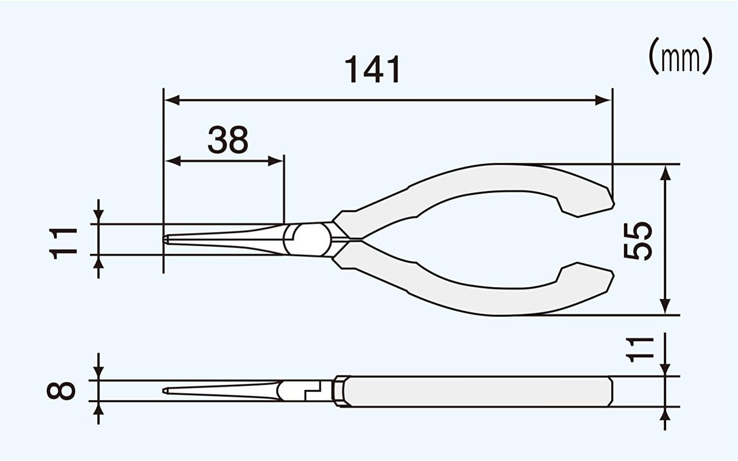 VAMPLIERS 5.5" Mini Precision Needle Nose Pliers. Made in Japan. Non-Serrated Jaws, Precision Tip & ESD Safe Handles.
