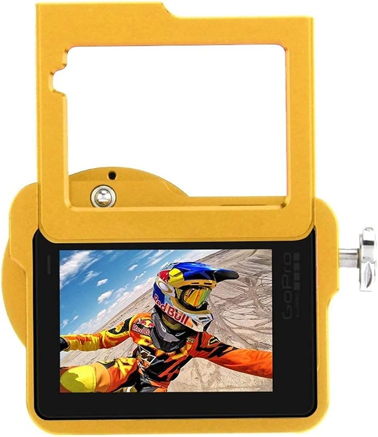 PULUZ Case for Hero 7 Black New Hero (2018) HERO6/ 5 CNC Aluminum Alloy Housing Shell Case Protective Cage with Insurance Frame & 52mm UV Lens (Gold)