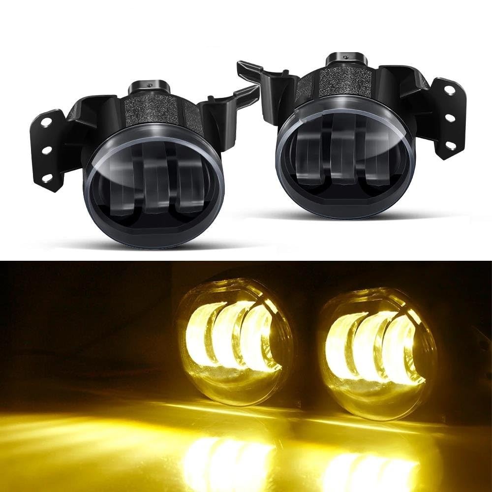Genérico 2 Faros Antiniebla LED De 30 W Para E60, E90, E63, E46, 323i, 325i, 335i, 328i, 525i, 530i, 545i Y 550i, Luz Diurna DRL 12 V Luces Led Circulación Diurna(Amarillo)