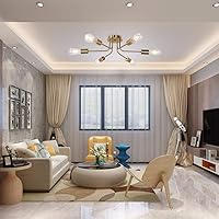 Vista 16 de Lámpara de techo moderna semi empotrada industrial 10 luz vintage aceite caucho bronce Sputnik lámpara iluminación industrial cocina lámpara