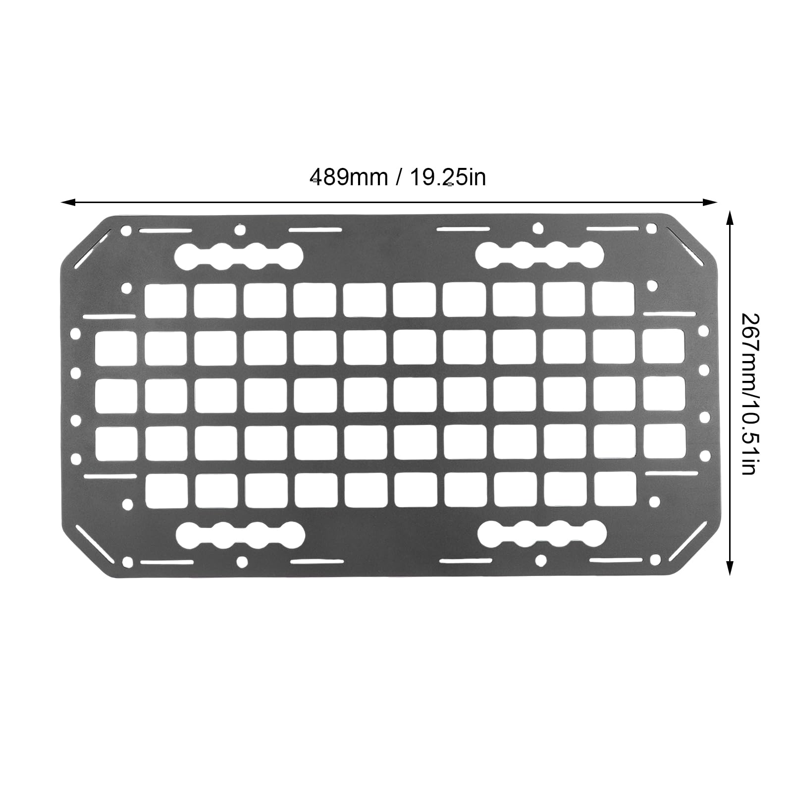 LKW-Ladeflächen-Molle-Panel, Rack-Aluminium-L-Schienenfahrzeug, modulares Aufbewahrungspanel für die Organisation von LKW-Auto-Wohnmobil-Garagen