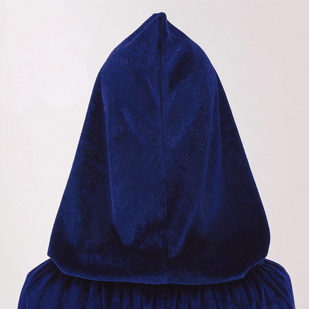 HAPNBCELE Unisex Velvet Cape Hooded Cloak - Image 4