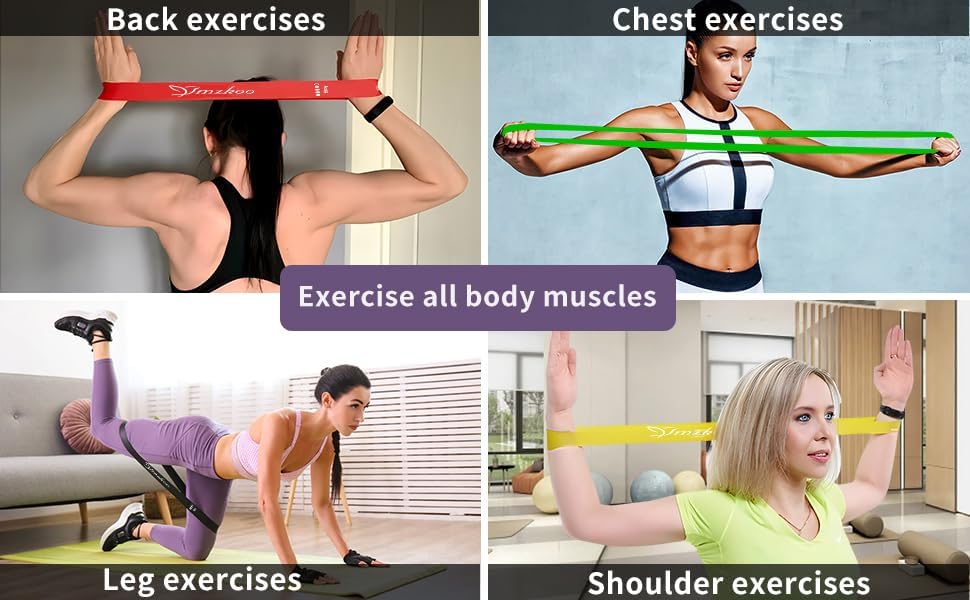 Miniatura 6 de Bandas de resistencia para entrenamiento, juego de bandas de ejercicio para mujereshombres, bandas de entrenamiento para fitness en casa, equipo de