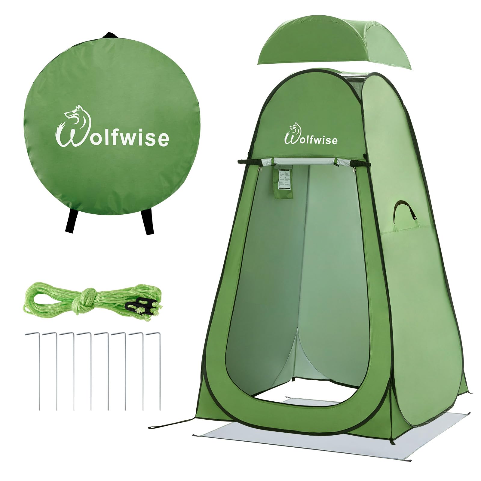 WolfWise Tienda Ducha Portatil Camping Pop Up Instantánea Carpa Vestidor con Privacidad
