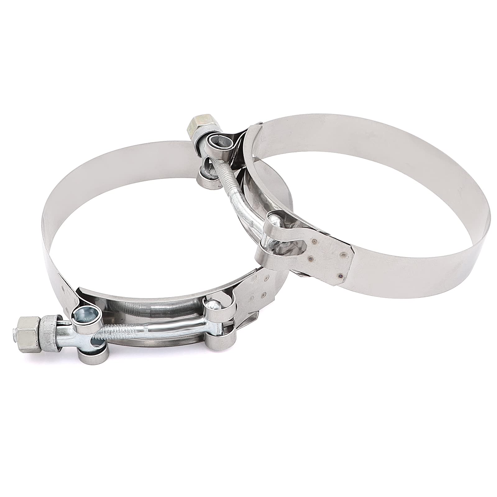 TuoLauthon 3.5" To 4" Black Silicone Reducer Coupler With 2 T-Bolt Clamps - 4-Ply Reinforced For Turbo Piping & Intake