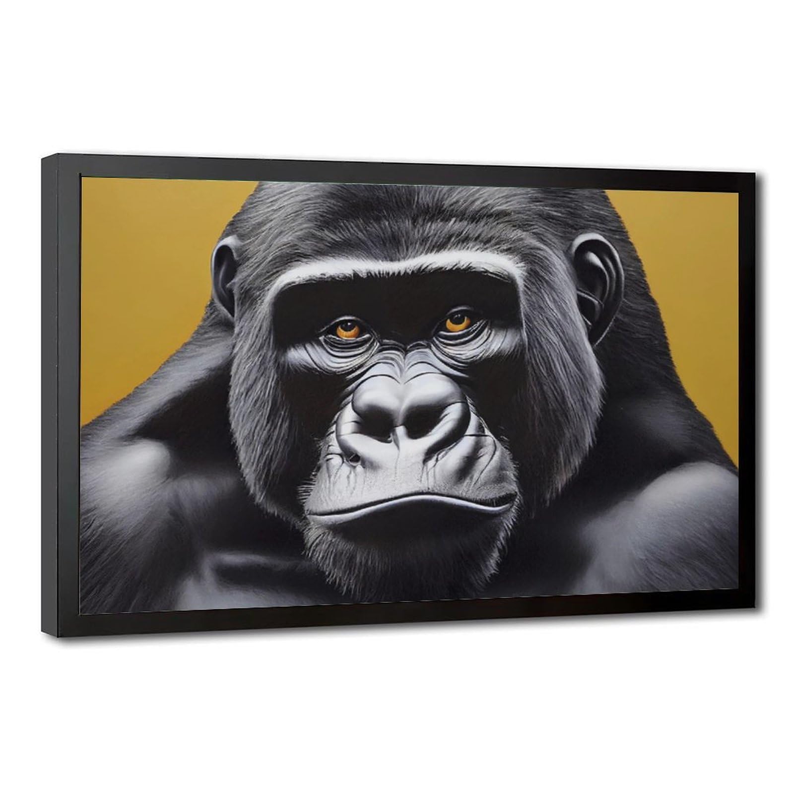 Bareronor Modern Gorilla Poster Canvas Poster Bedroom Decor Landscape Office Room Decor Gift 24" L X 36" W