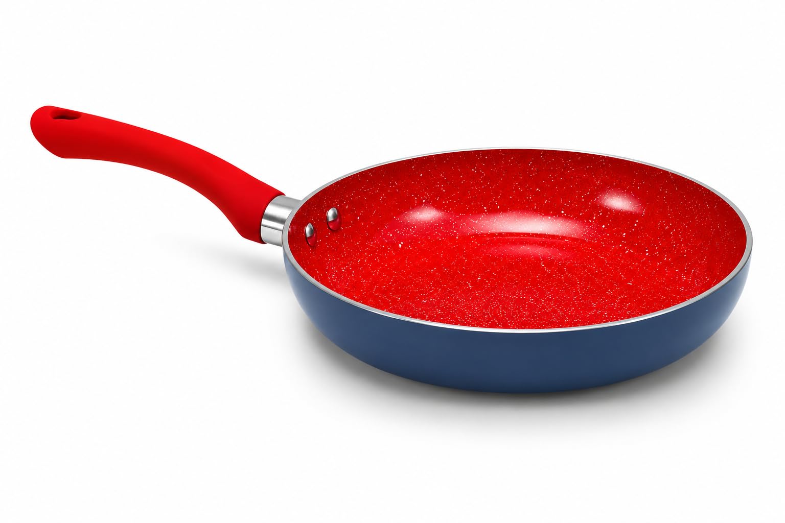 Frigideira Cerâmica Antiaderente, Alumínio, 24cm, Indução e Gaz, Livre de PFOA e PTFE,