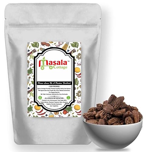 Black | Brown Cardamon | Cardamom Pods | Badi Elaichi Whole Dried Premium Quality by Masala Cottage® 25g-1.9kg (50, Grams)