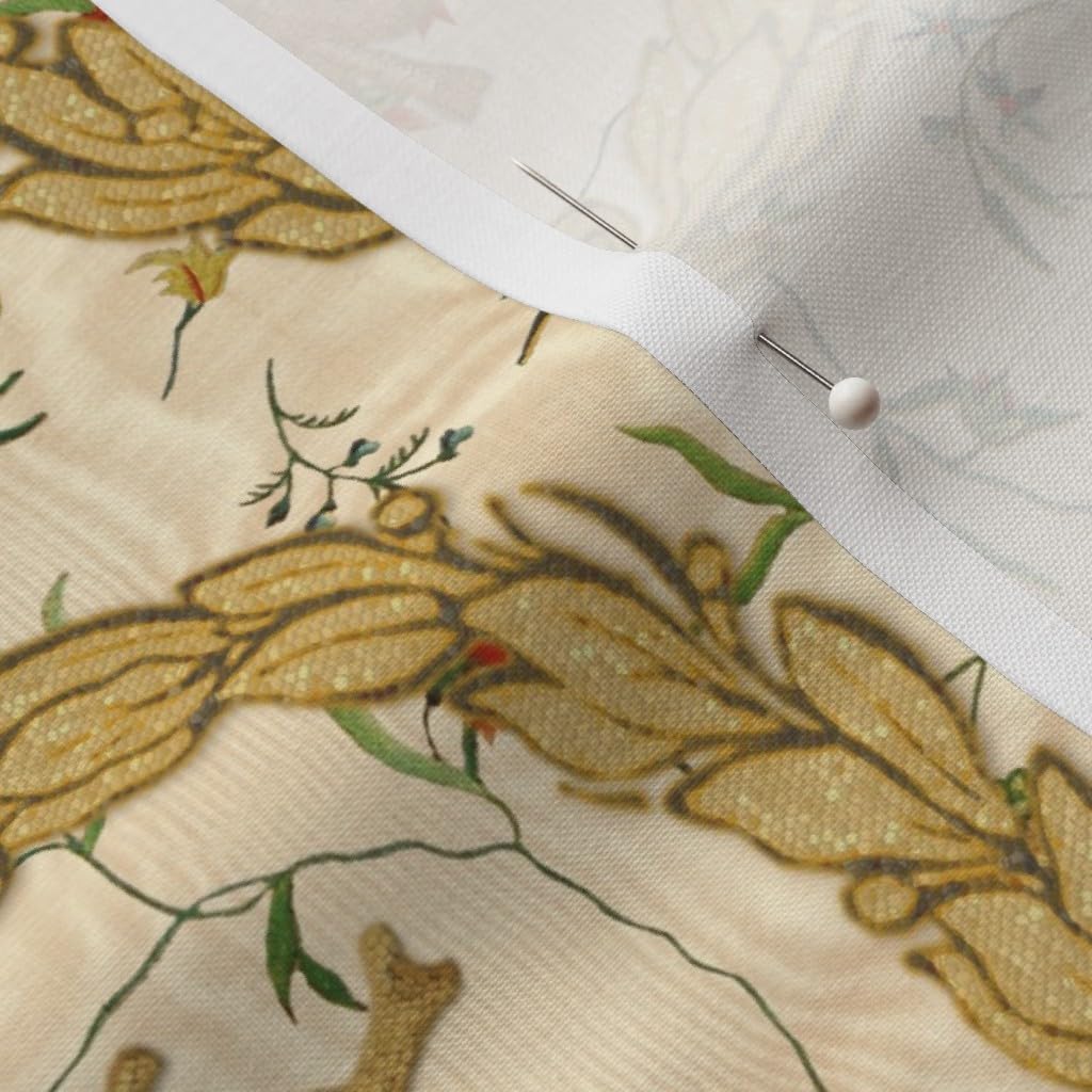 Spoonflower Fabric - Bees Bee Chintz French Antique Floral Vintage Nature Insect Honeybee Printed on Petal Signature Cotton Fabric by The Yard - Sewing Quilting Apparel Crafts Decor