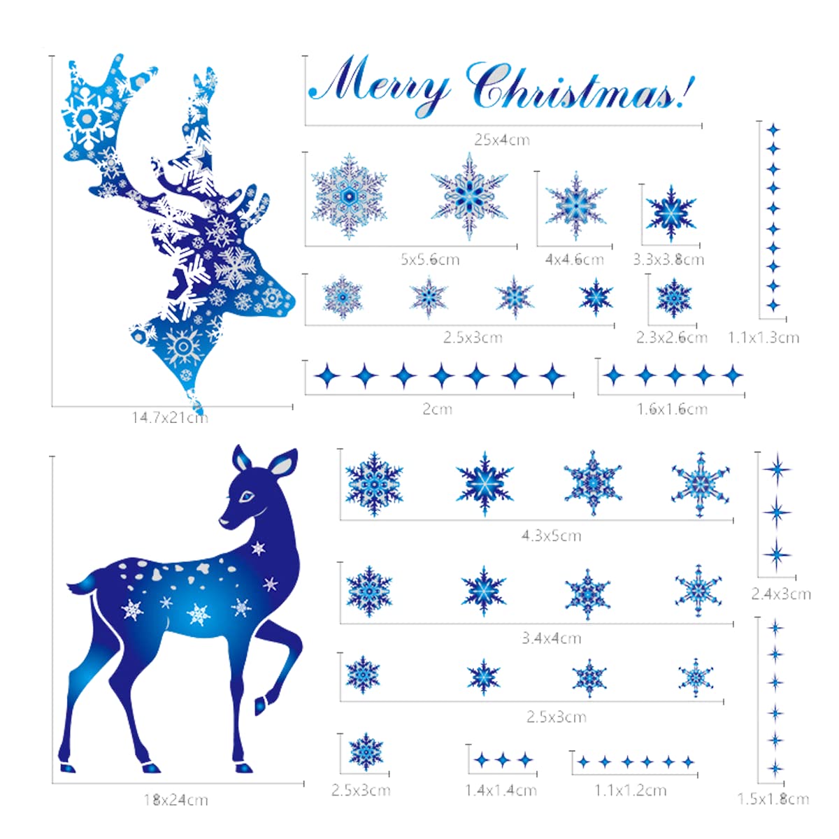 Amazon.co.jp: Lanito クリスマス ステッカー クリスマスの静電気
