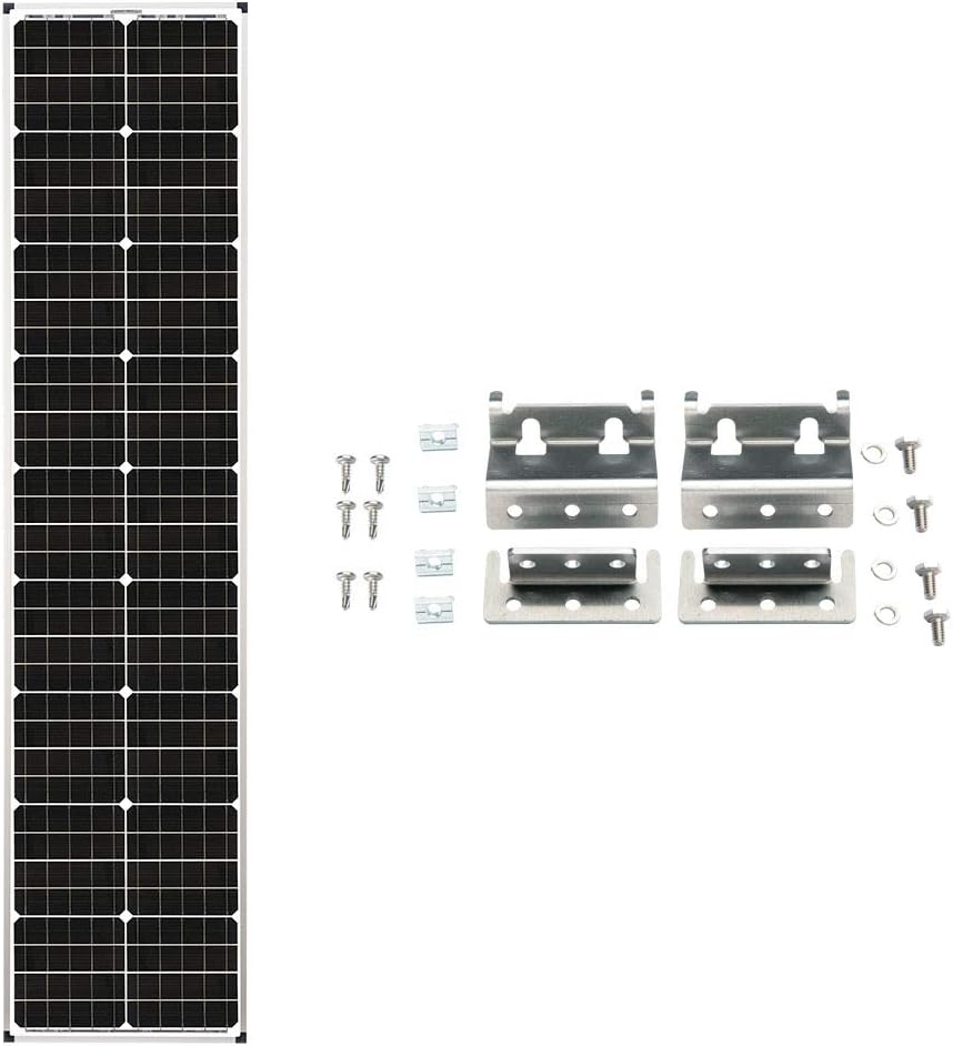 Zamp Solar Legacy Series 90-Watt โLongโ Roof Mount Solar Panel Expansion Kit for Curved Roofs. Additional Solar Power for Off-Grid RV Battery Charging - KIT1010