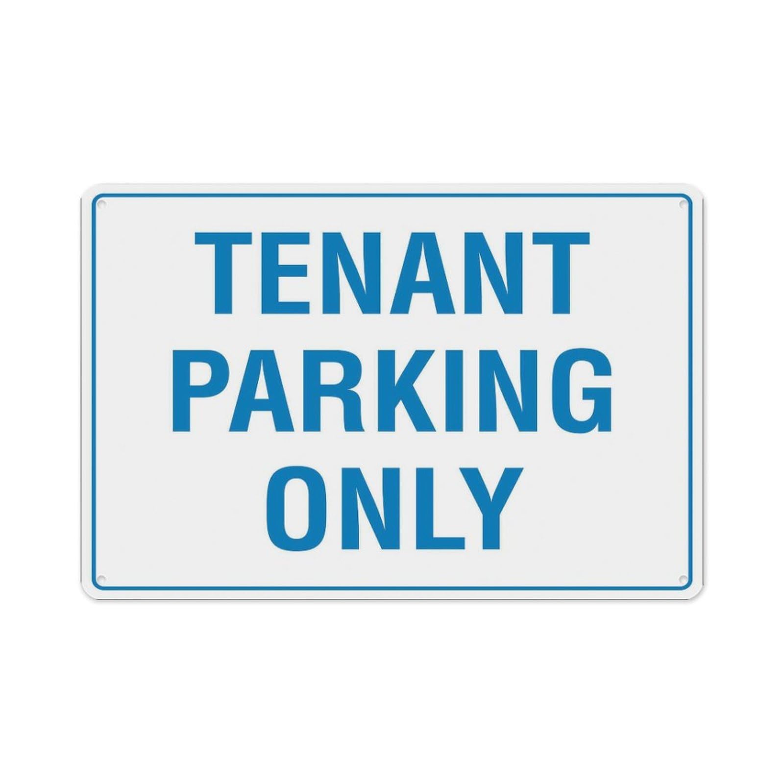 peiyeety Tenant Parking Only Sign Aluminum Tin Warning Signs For Home Outdoor Garden 12X16 Inches
